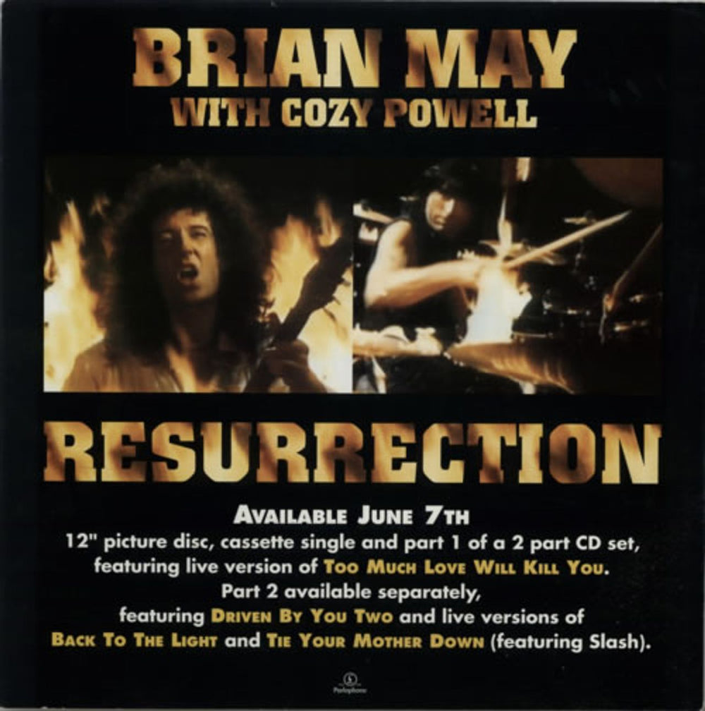 Brian May Resurrection - Display flat UK Promo display 12 X 12