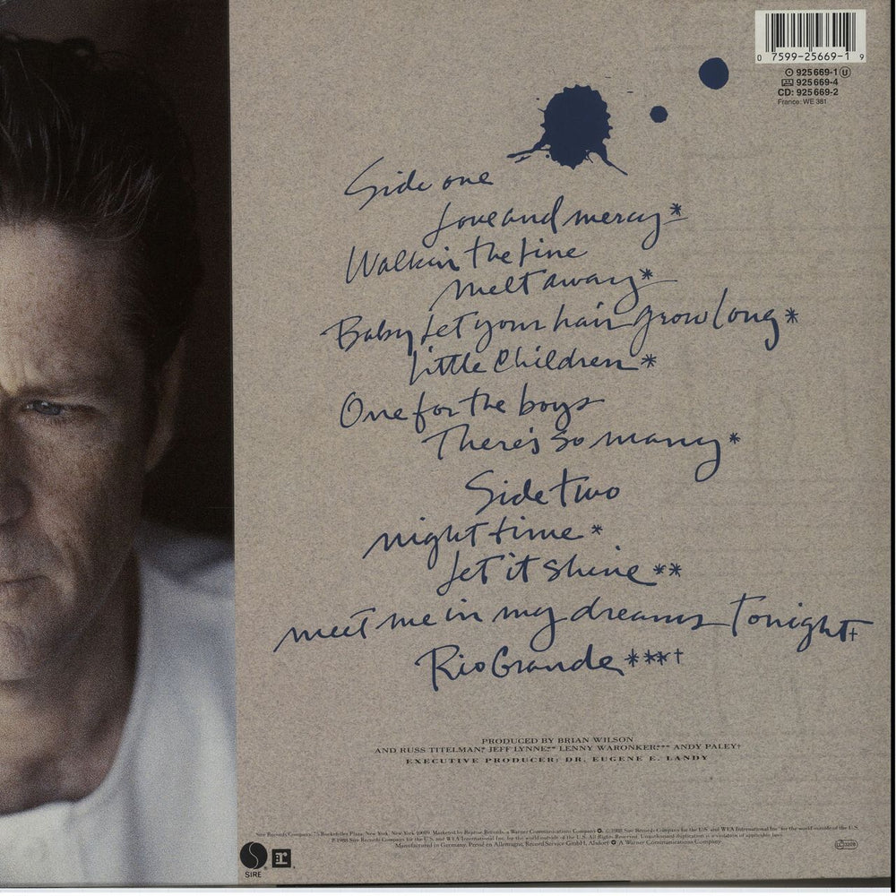 Brian Wilson Brian Wilson German vinyl LP album (LP record) BWILPBR50803