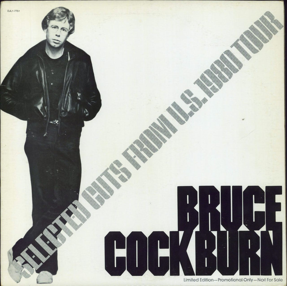 Bruce Cockburn Selected Cuts From U.S. 1980 Tour US Promo 12" vinyl single (12 inch record / Maxi-single) DJL1-7751