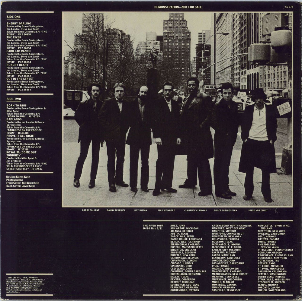 Bruce Springsteen As Requested Around The World US Promo vinyl LP album (LP record)