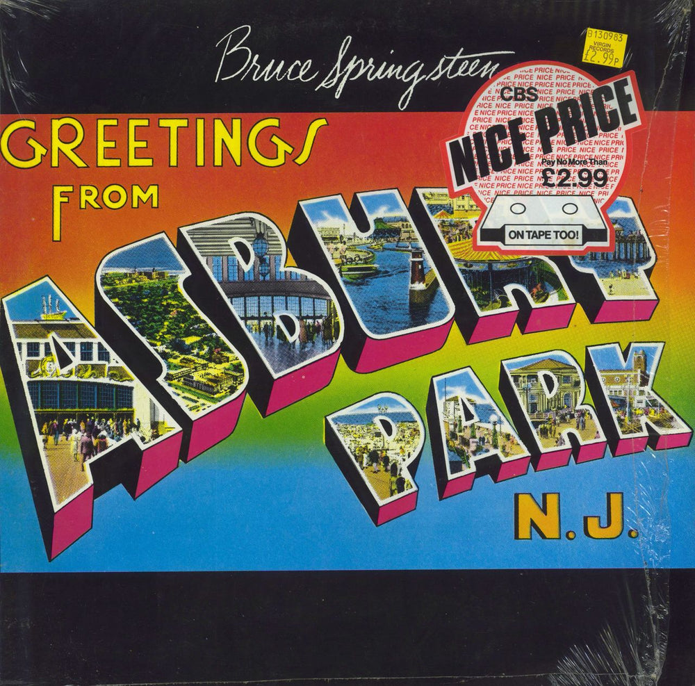 Bruce Springsteen Greetings From Asbury Park N.J. + shrink UK vinyl LP album (LP record) 32210