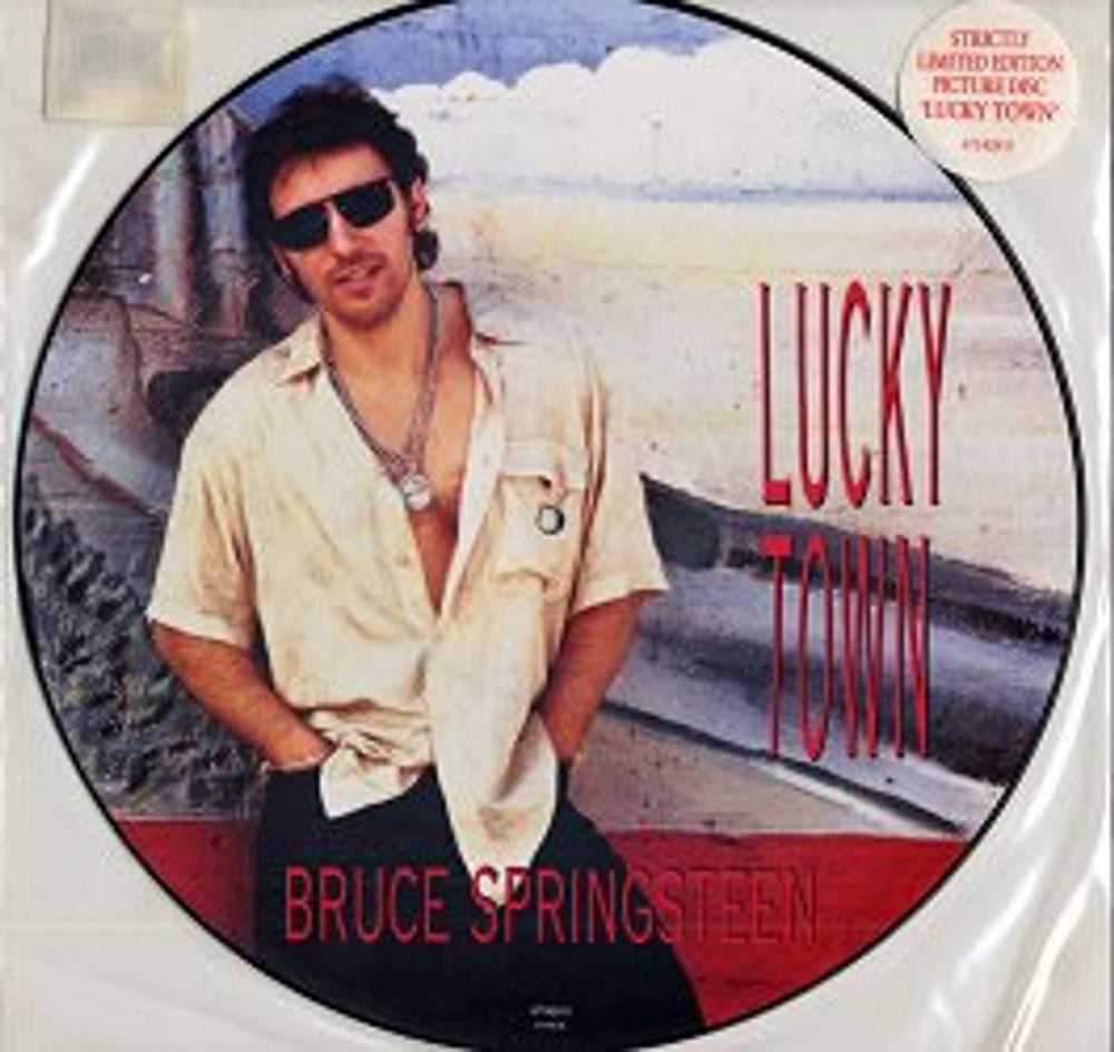 Bruce Springsteen Lucky Town UK picture disc LP (vinyl picture disc album) 4714240