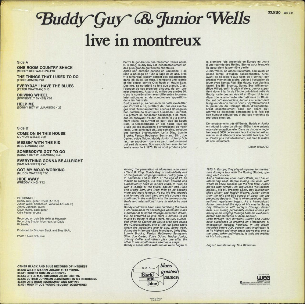 Buddy Guy Live In Montreux French vinyl LP album (LP record)