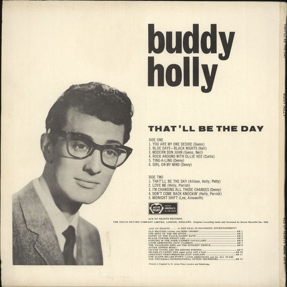 Buddy Holly That'll Be The Day - 1st UK vinyl LP album (LP record)