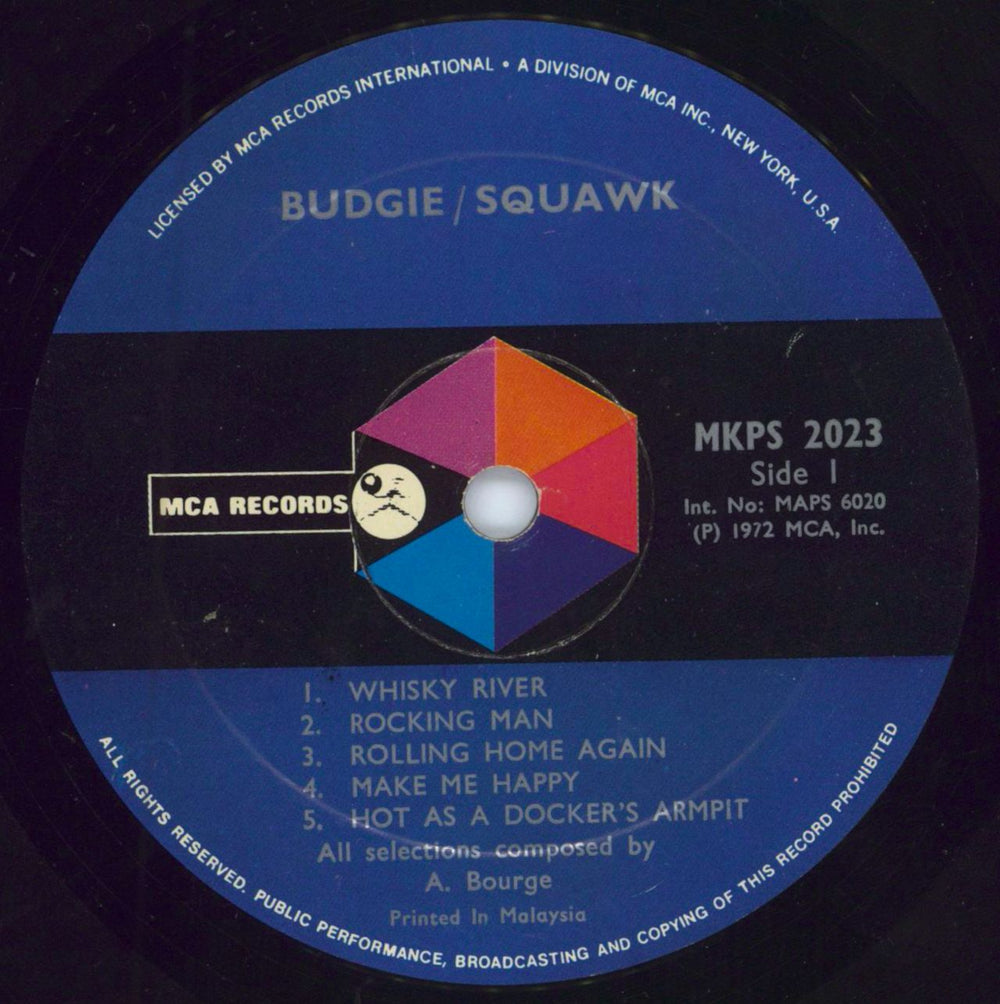 Budgie Squawk Malaysia vinyl LP album (LP record) BUDLPSQ788109