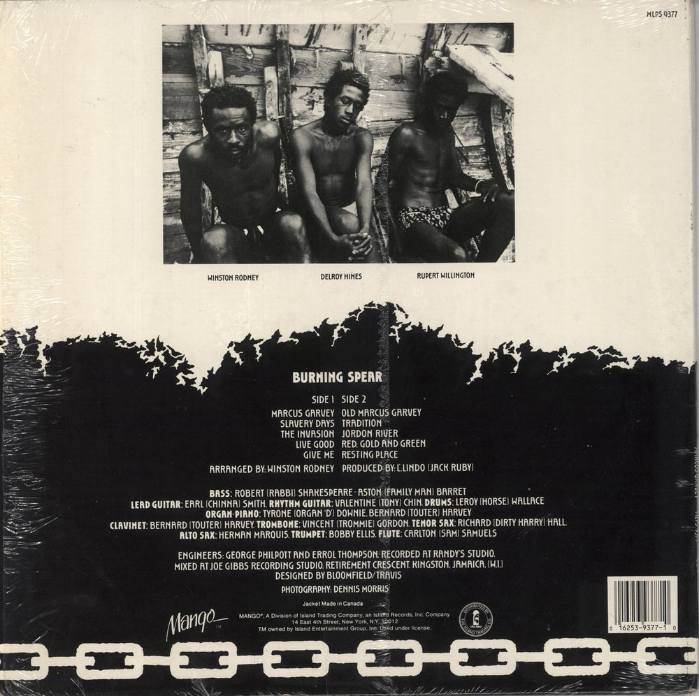 Burning Spear Marcus Garvey - shrink US vinyl LP album (LP record)