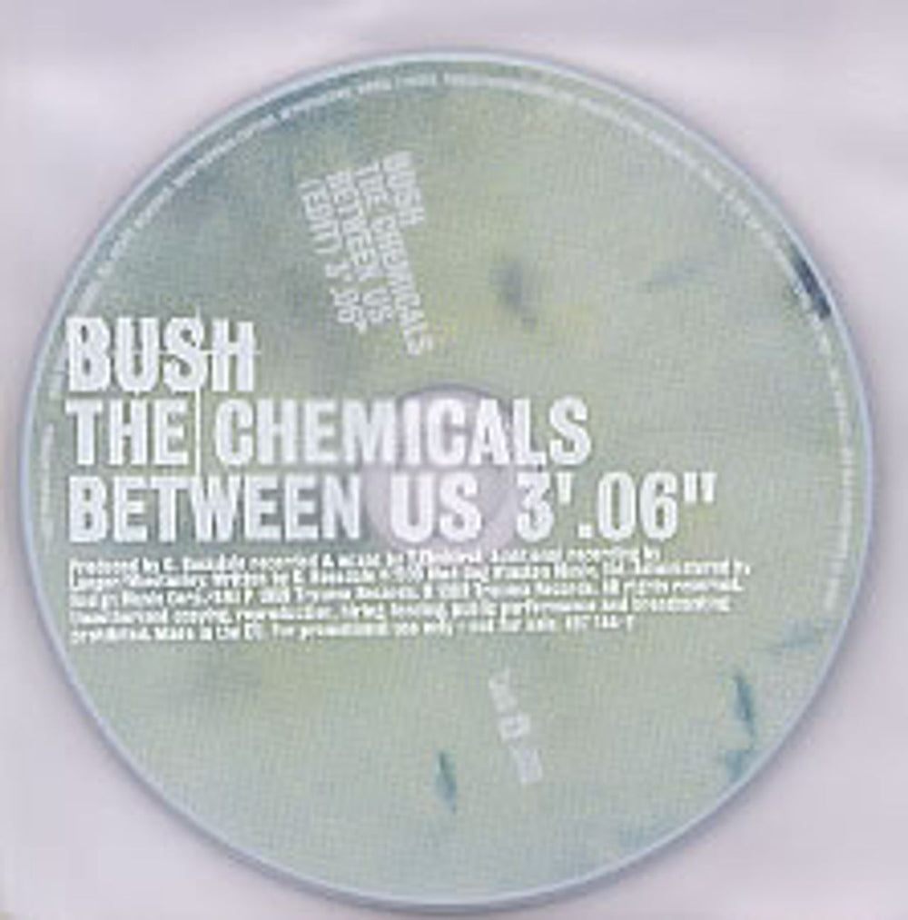 Bush The Chemicals Between Us UK Promo CD single (CD5 / 5") 497144-2