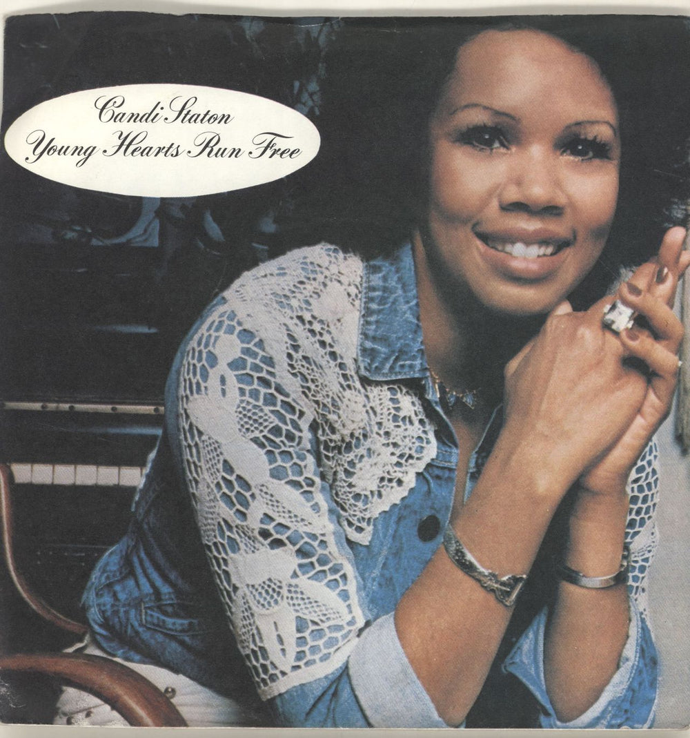 Candi Staton Young Hearts Run Free + p/s UK 7" vinyl single (7 inch record / 45) K16730