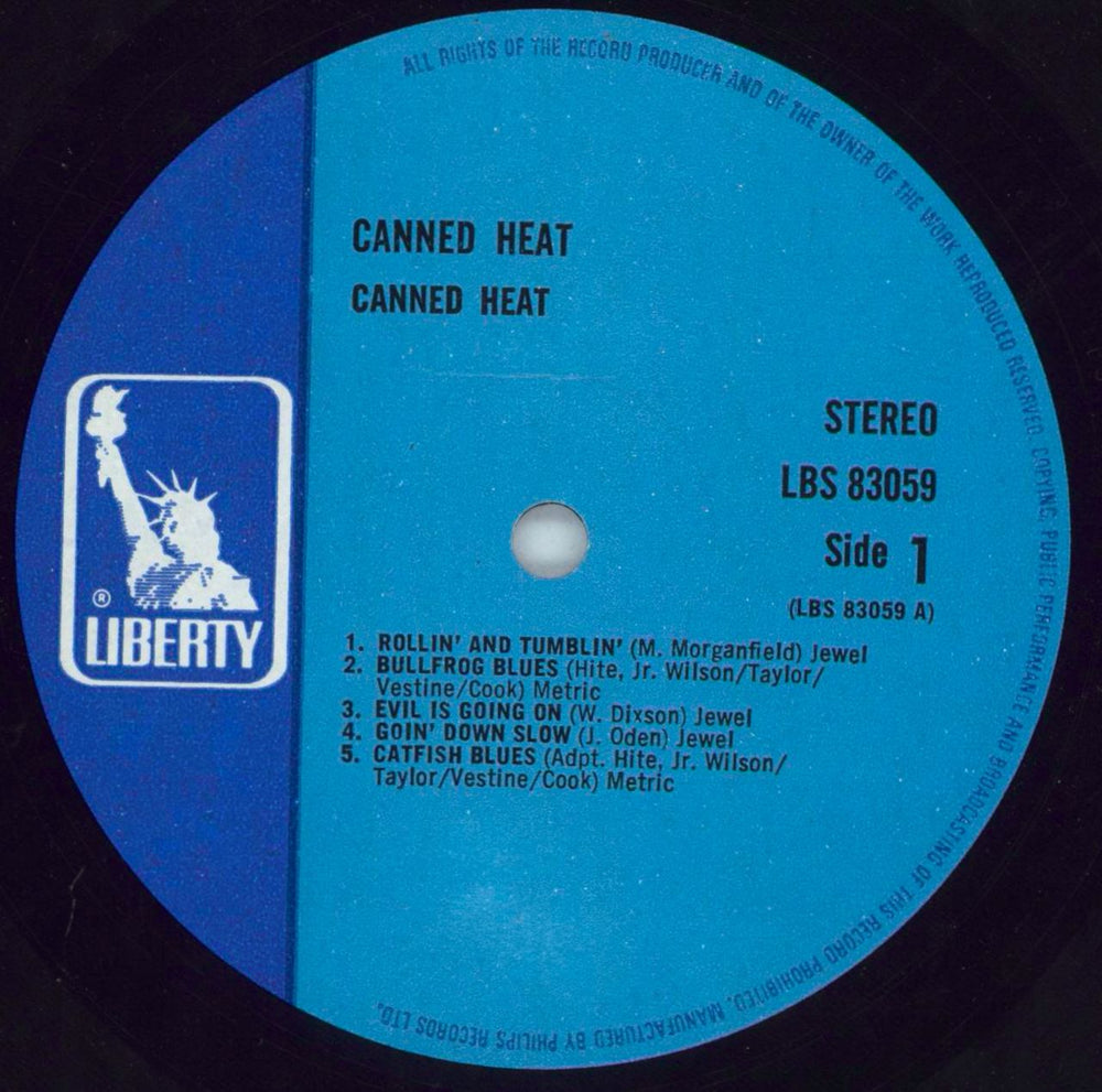 Canned Heat Canned Heat - 1st - Stereo Warning Sticker - EX UK vinyl LP album (LP record) CNHLPCA814860