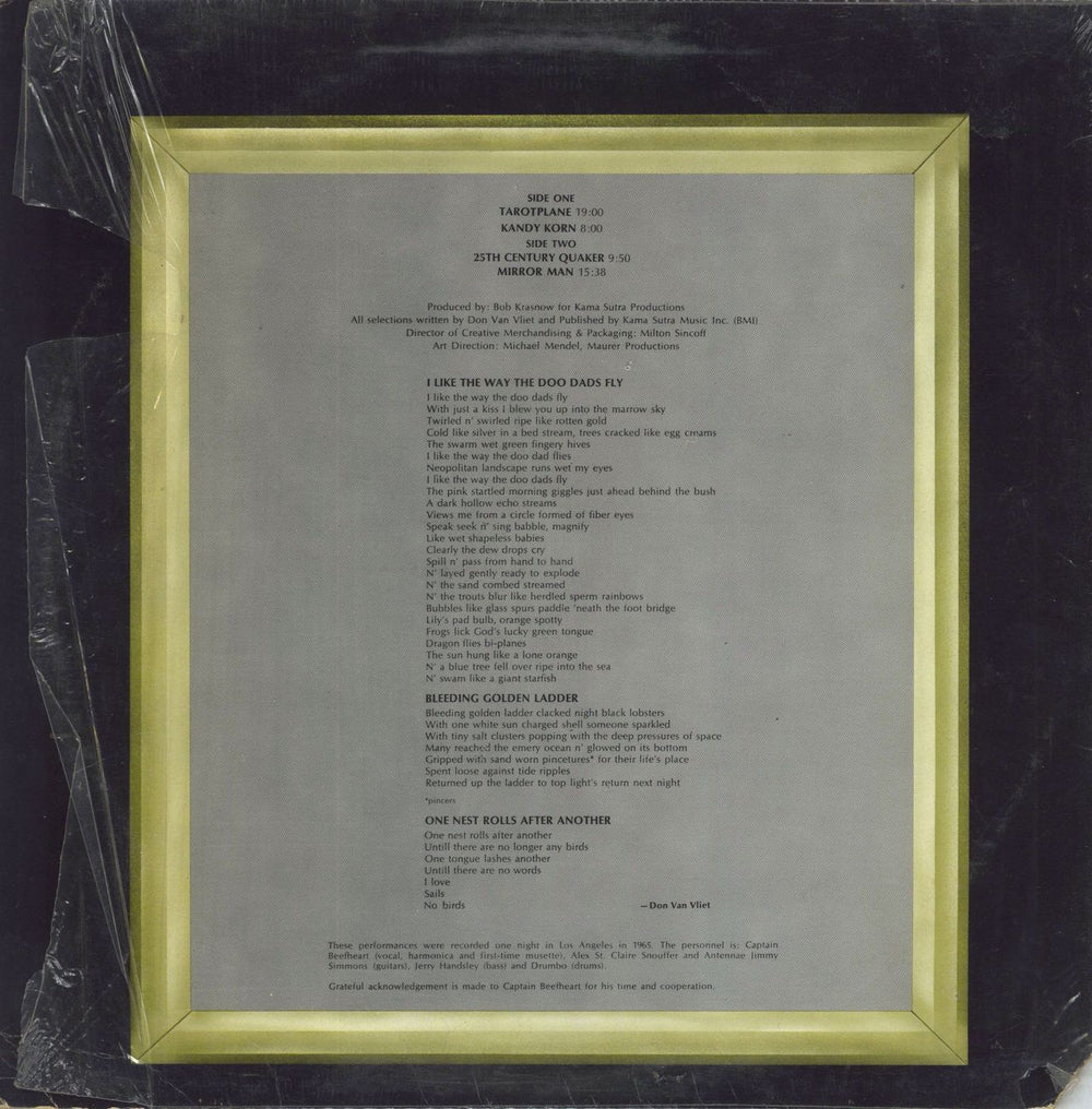 Captain Beefheart & Magic Band Mirror Man - 3rd - Shrink US vinyl LP album (LP record)