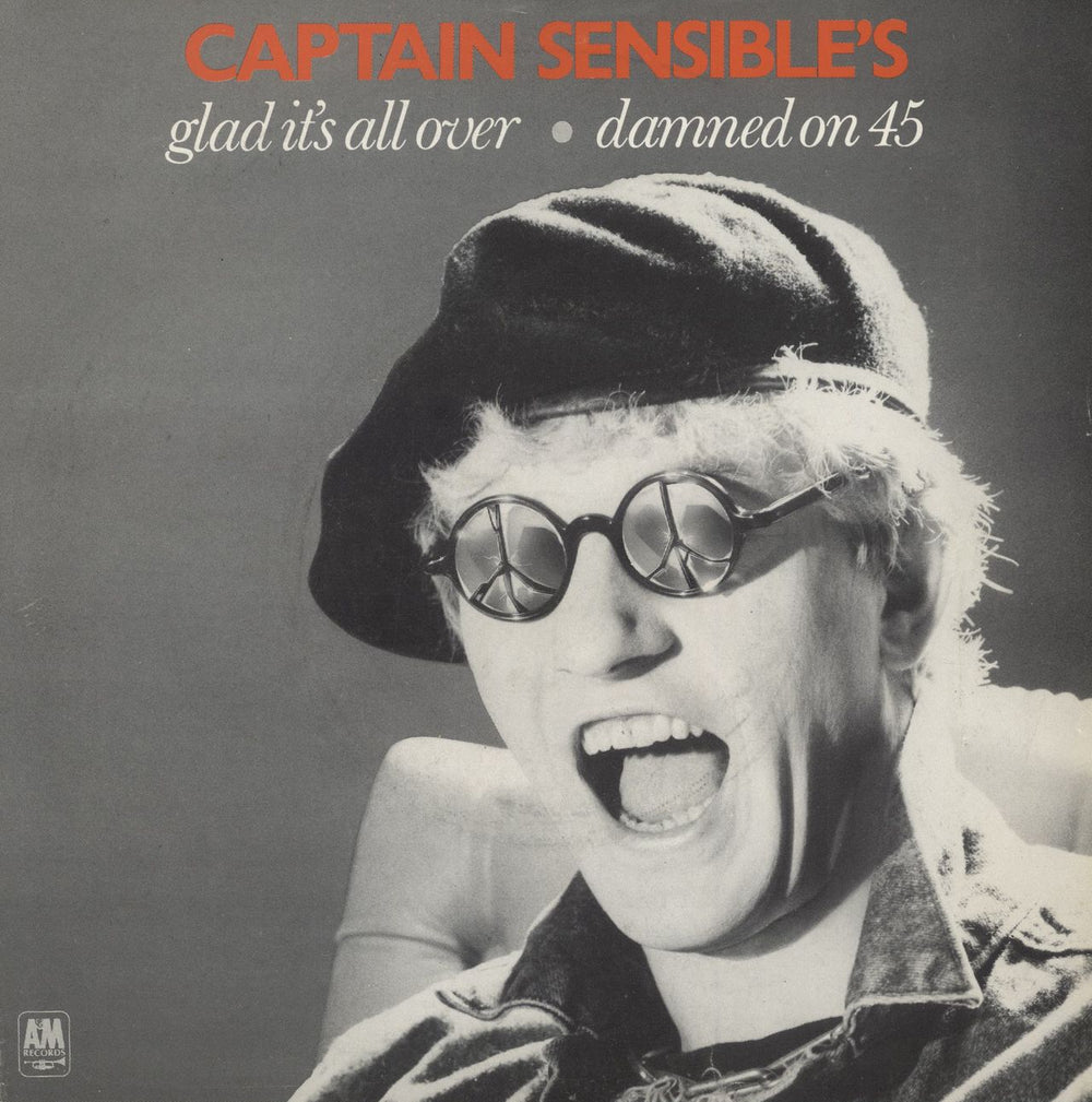 Captain Sensible Glad It's All Over - P/S - Jukebox UK 7" vinyl single (7 inch record / 45) CAP6