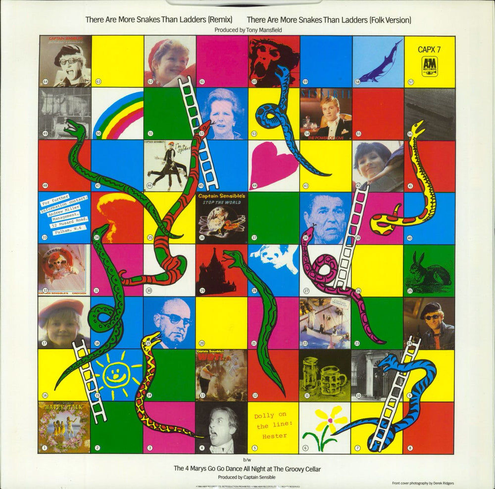 Captain Sensible There Are More Snakes Than Ladders UK 12" vinyl single (12 inch record / Maxi-single)