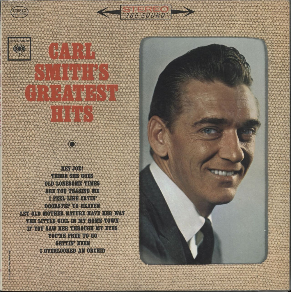 Carl Smith Carl Smith's Greatest Hits US vinyl LP album (LP record) CS8737