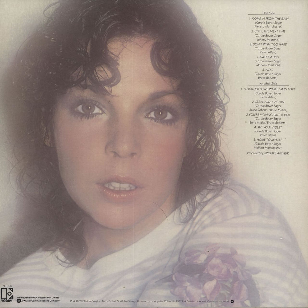 Carole Bayer Sager Carole Bayer Sager Australian vinyl LP album (LP record)