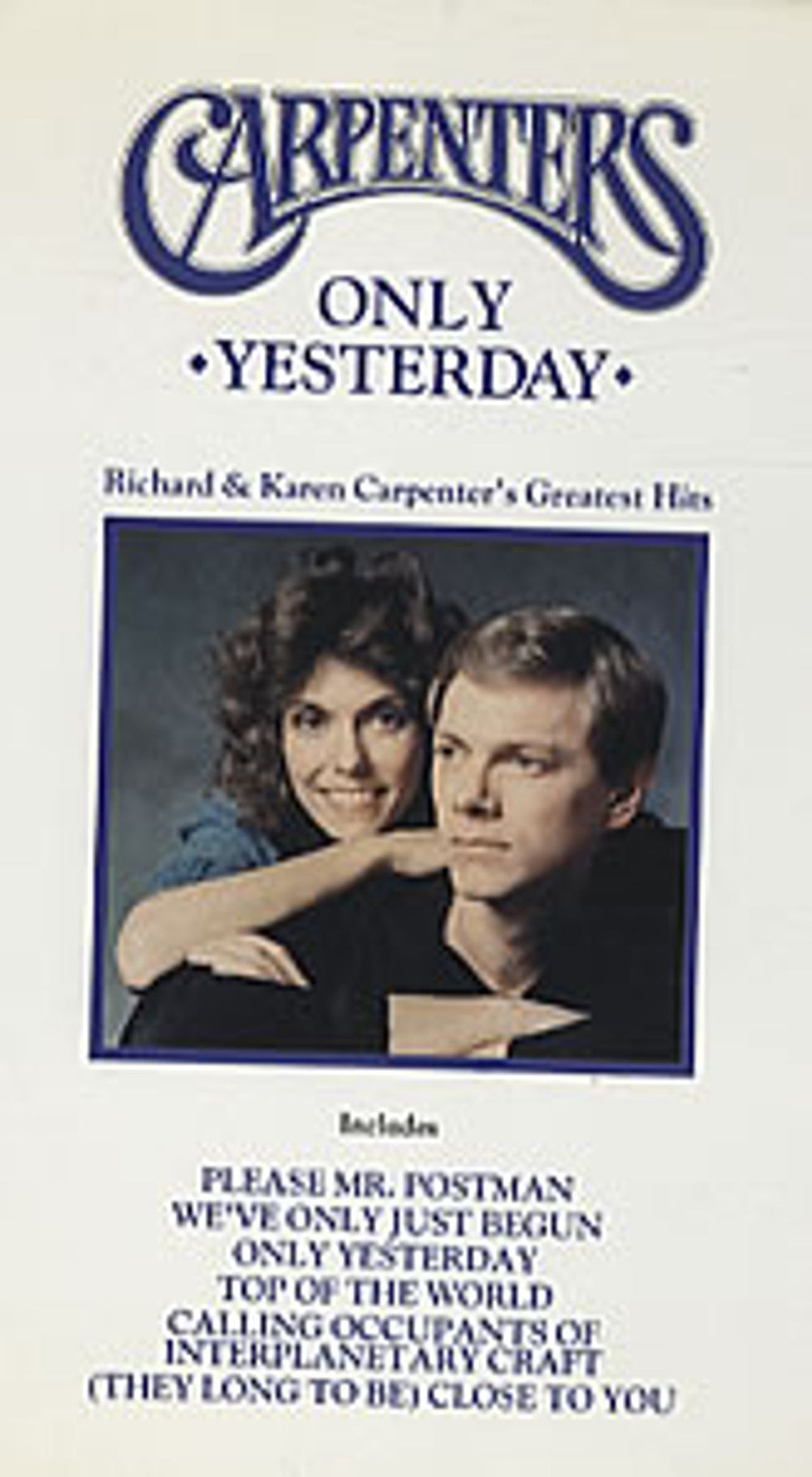 Carpenters Only Yesterday UK video (VHS or PAL or NTSC) AMV847