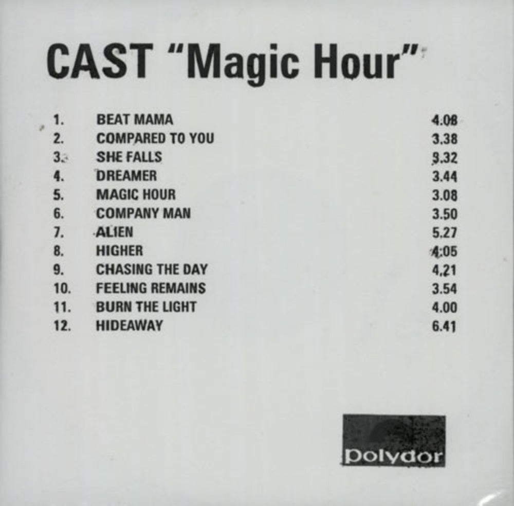 Cast Magic Hour UK Promo CD-R acetate CDR