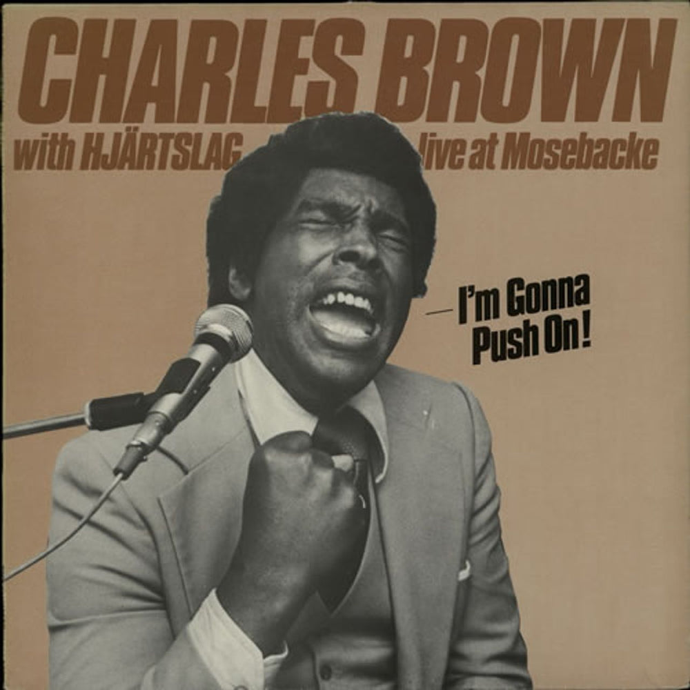 Charles Brown I'm Gonna Push On Swedish vinyl LP album (LP record) RJ-200