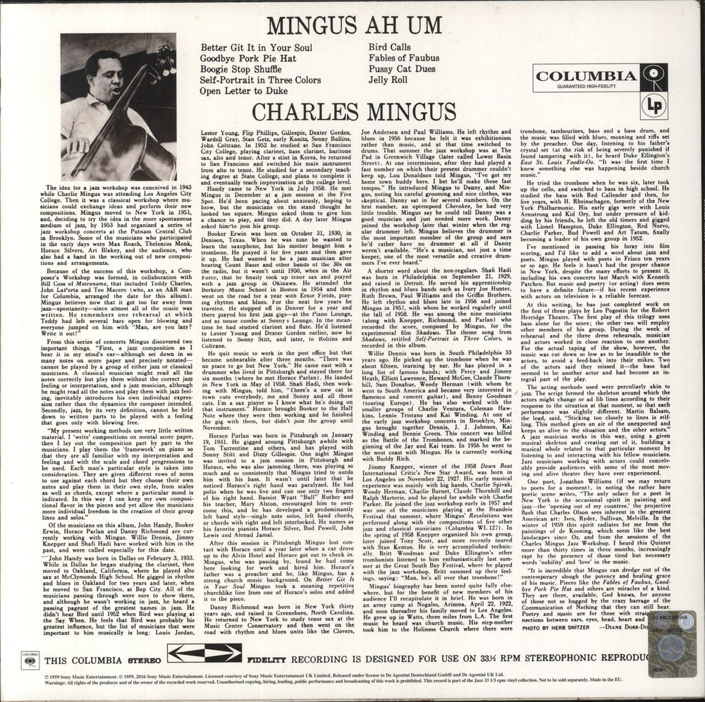 Charles Mingus Mingus Ah Um - 180gram vinyl UK vinyl LP album (LP record)