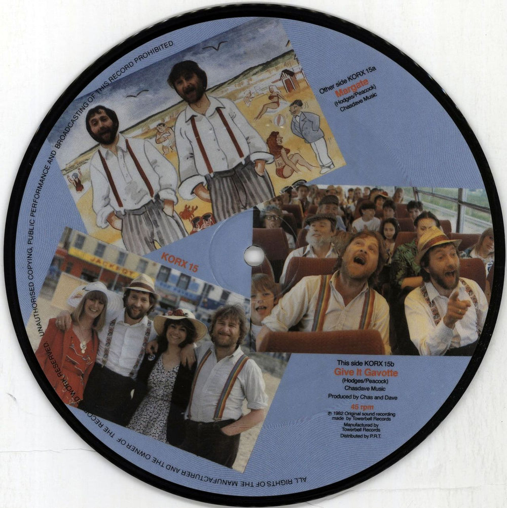 Chas & Dave Margate UK 7" vinyl picture disc (7 inch picture disc single) C+D7PMA362443