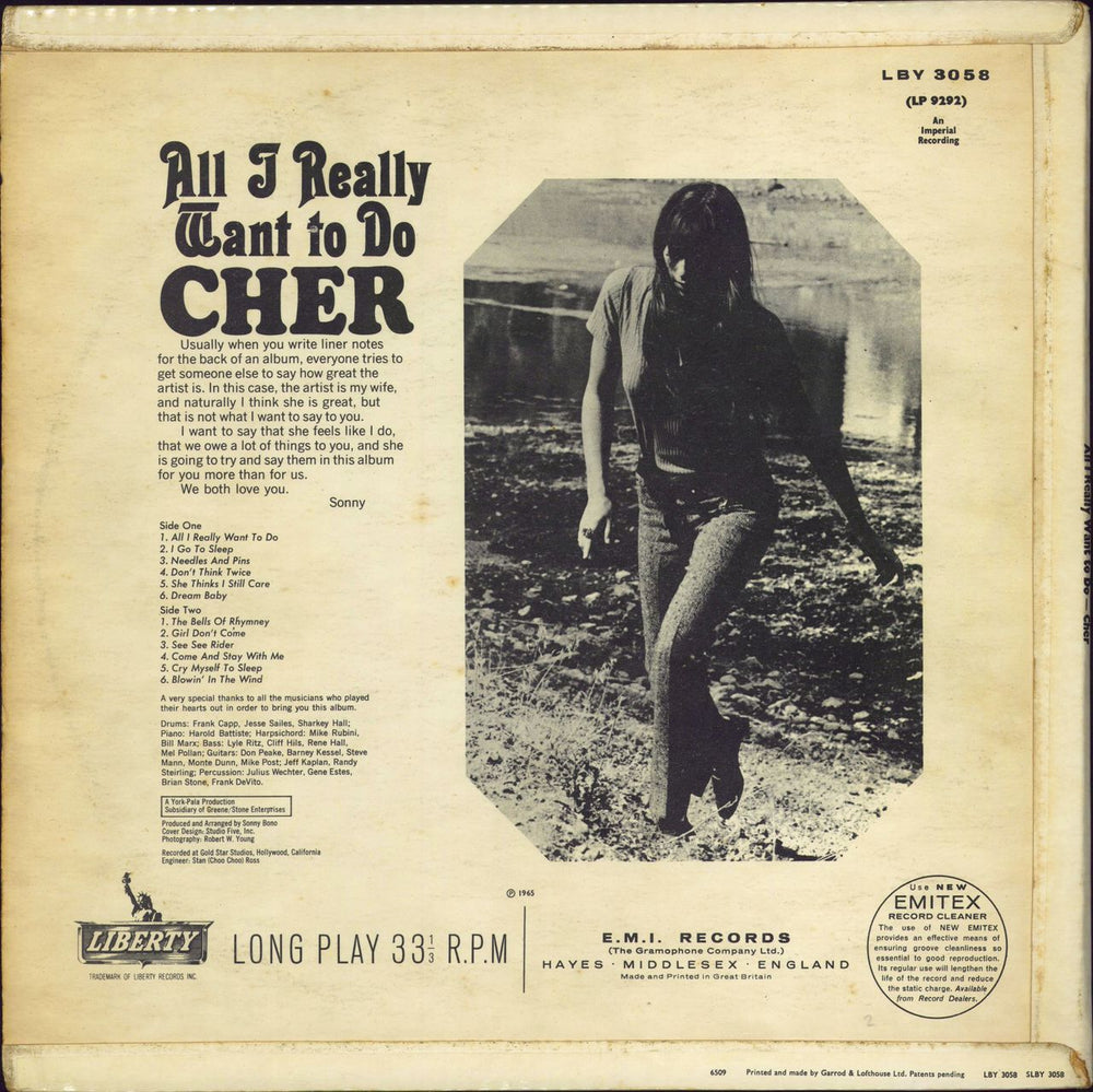 Cher All I Really Want To Do UK vinyl LP album (LP record) CHELPAL299538