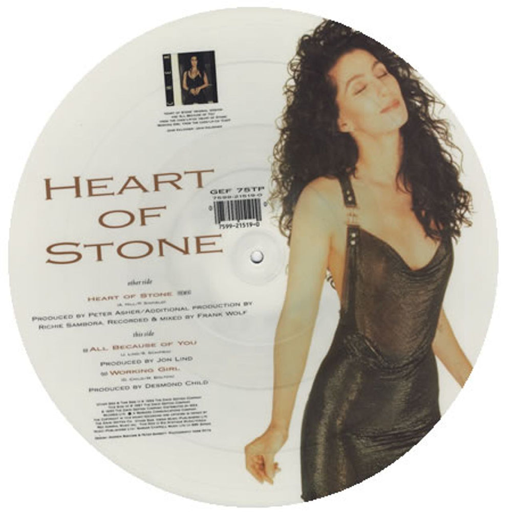 Cher Heart Of Stone UK 12" vinyl picture disc (12 inch picture record) CHE2PHE09450