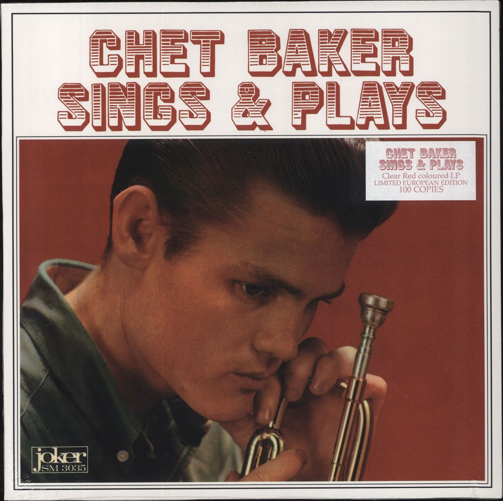 Chet Baker Chet Baker Sings & Plays - 180gm Red Vinyl - RSD Italian vinyl LP album (LP record) SM3035