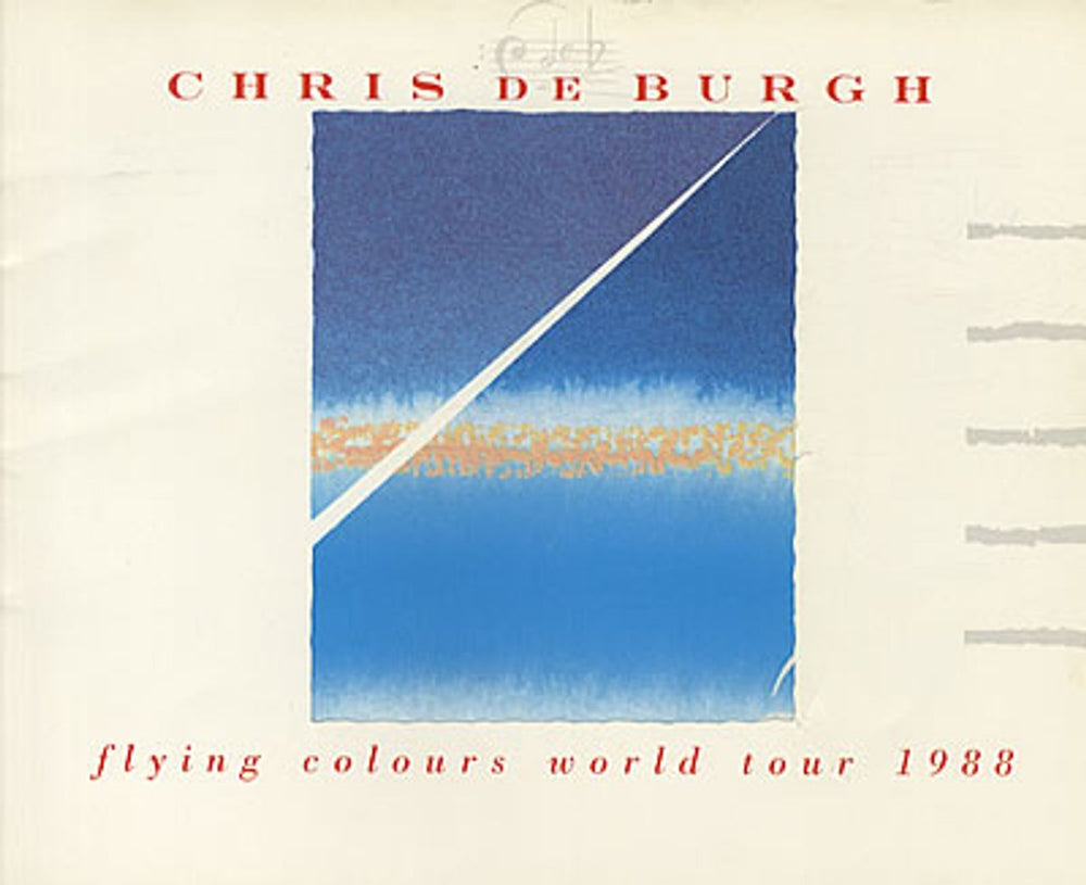 Chris De Burgh Flying Colours World Tour 1988 UK tour programme TOUR PROGRAMME