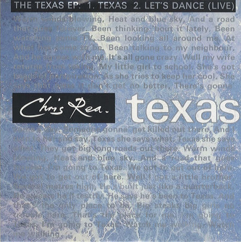 Chris Rea The Texas EP UK 7" vinyl single (7 inch record / 45) YZ468