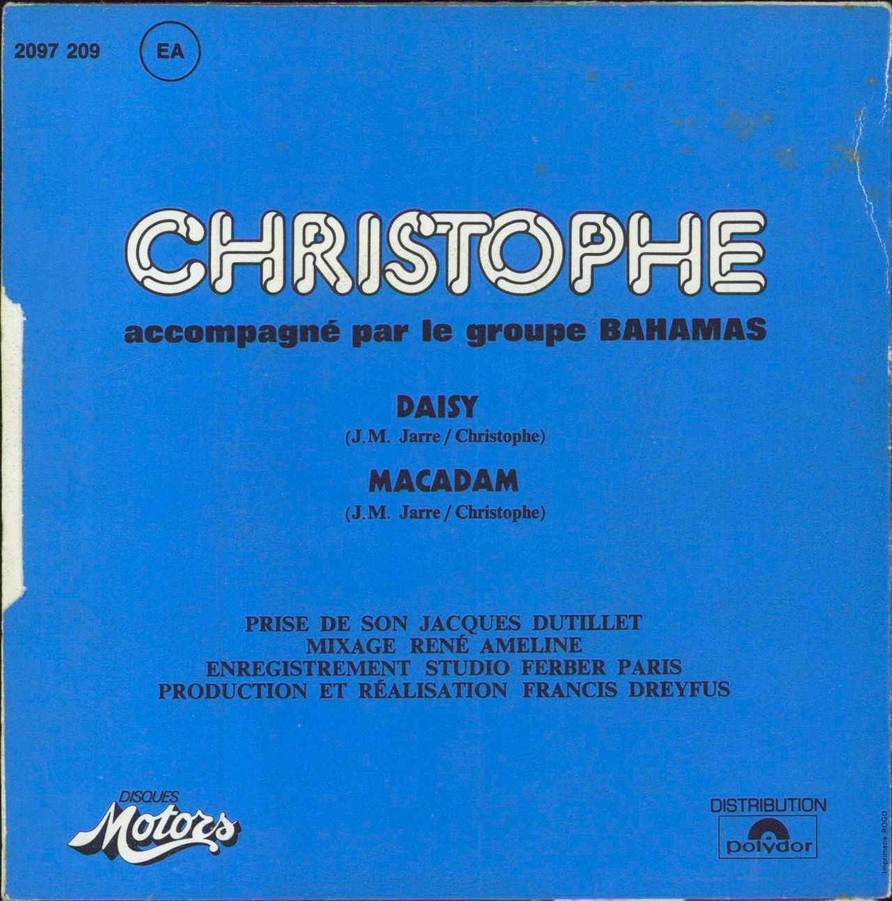 Christophe Daisy French 7 vinyl — RareVinyl.com