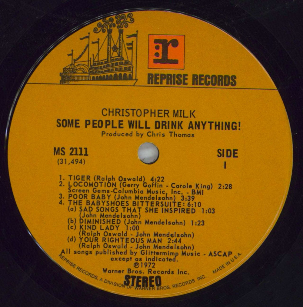Christopher Milk Some People Will Drink Anything US vinyl LP album (LP record) 6HVLPSO820523