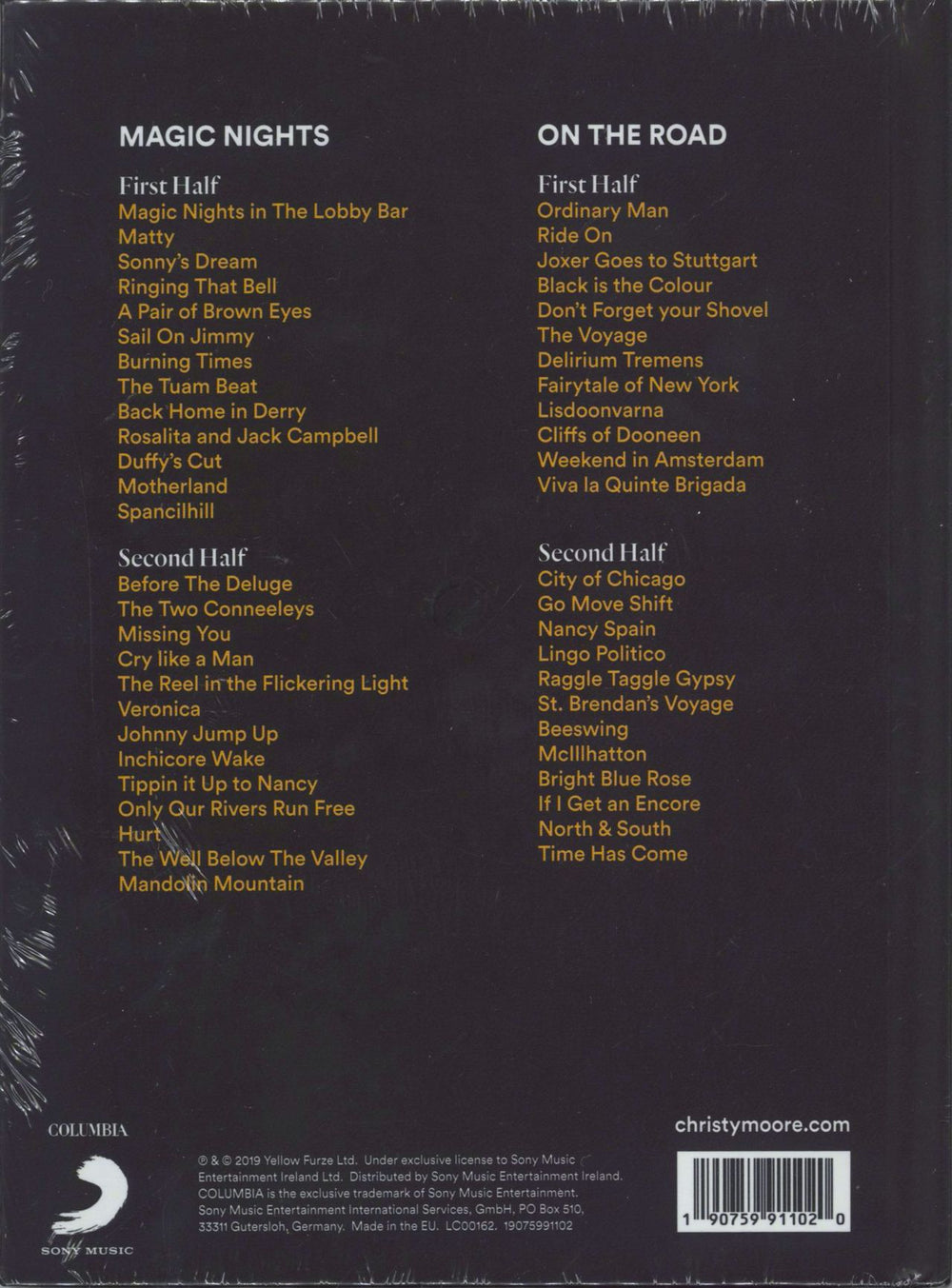 Christy Moore Magic Nights On The Road - Sealed UK CD Album Box Set 190759911020