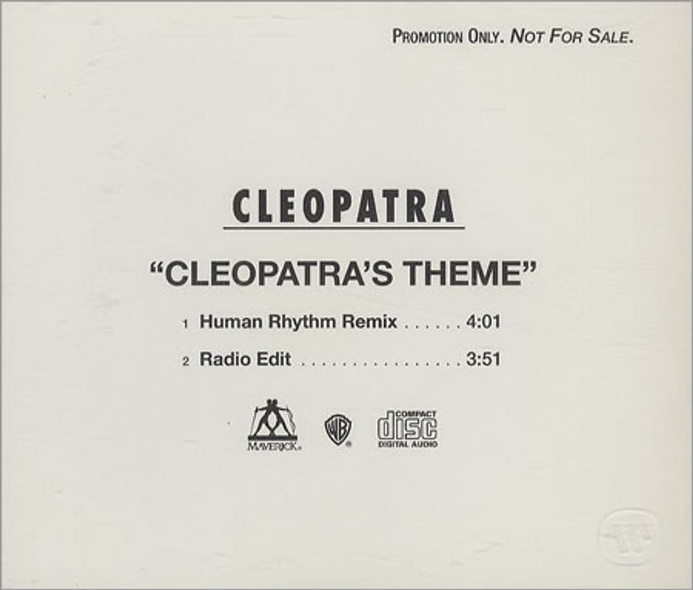 Cleopatra Cleopatra's Theme - Promo US Promo CD single (CD5 / 5") PROCD9351-R