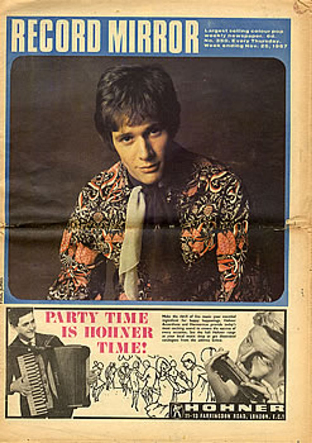 Cliff Richard Record Mirror - 1967! UK magazine RECORD MIRROR