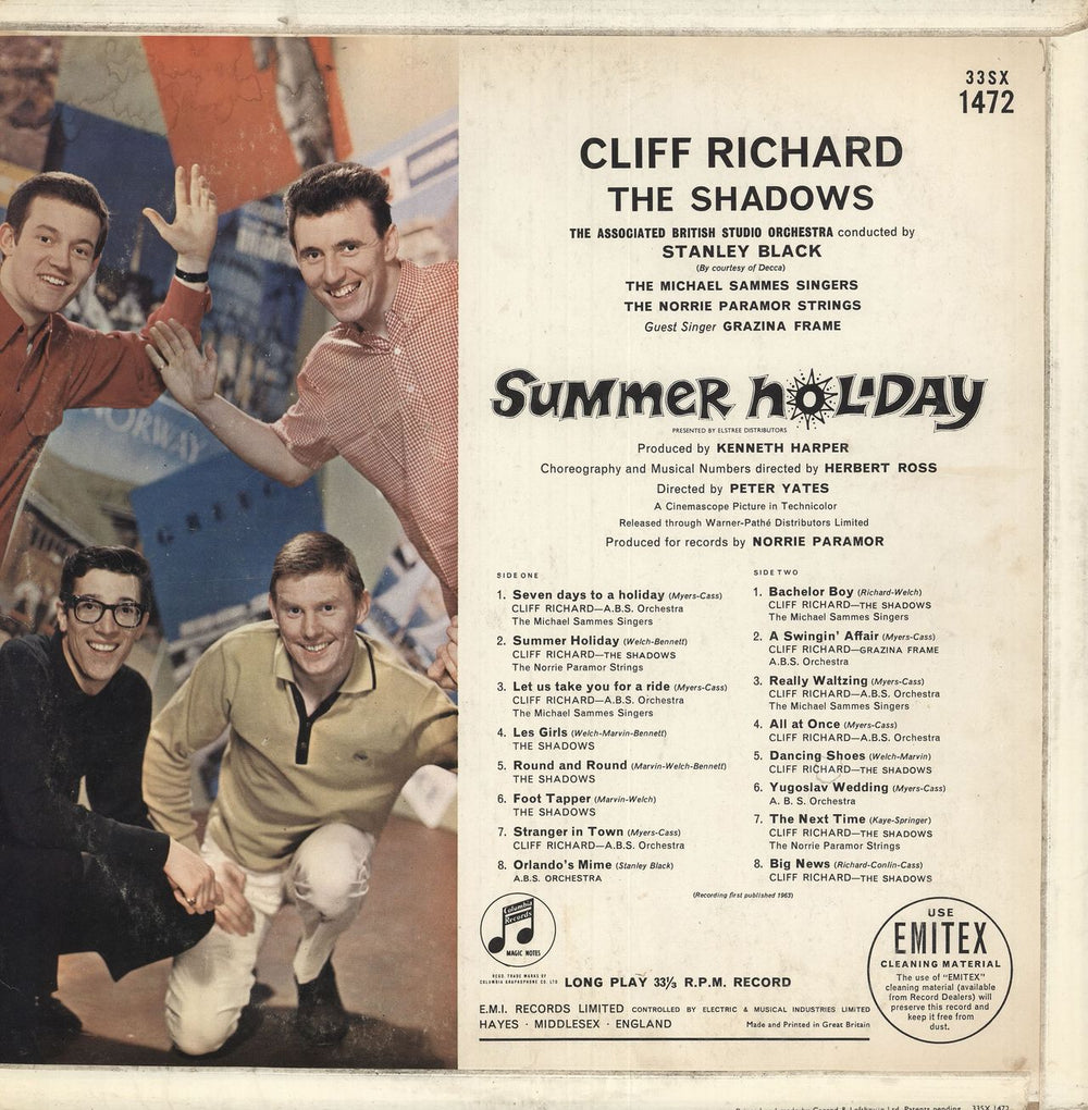 Cliff Richard Summer Holiday - 1st - VG UK vinyl LP album (LP record)