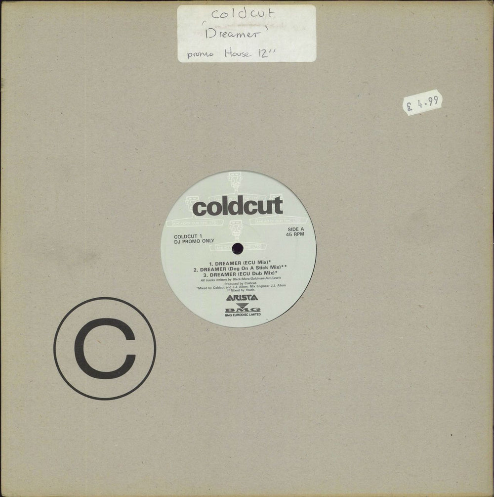 Coldcut Dreamer UK Promo 12" vinyl single (12 inch record / Maxi-single) COLDCUT1
