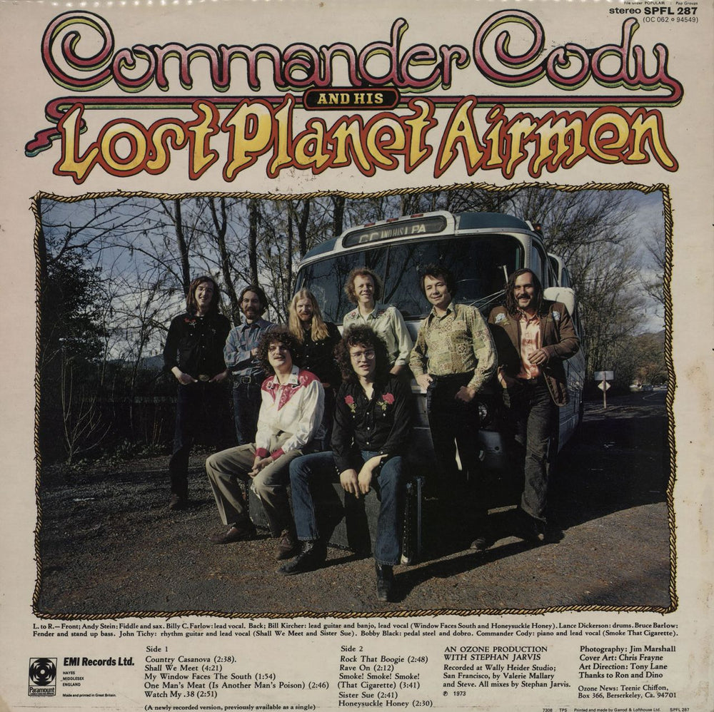 Commander Cody & The Lost Planet Airmen Country Casanova UK vinyl LP album (LP record)