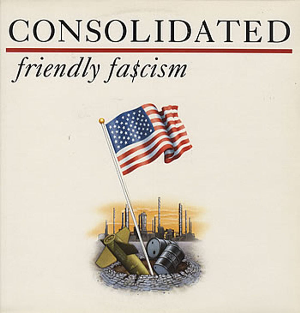 Consolidated Friendly Fascism Belgian vinyl LP album (LP record) NET033