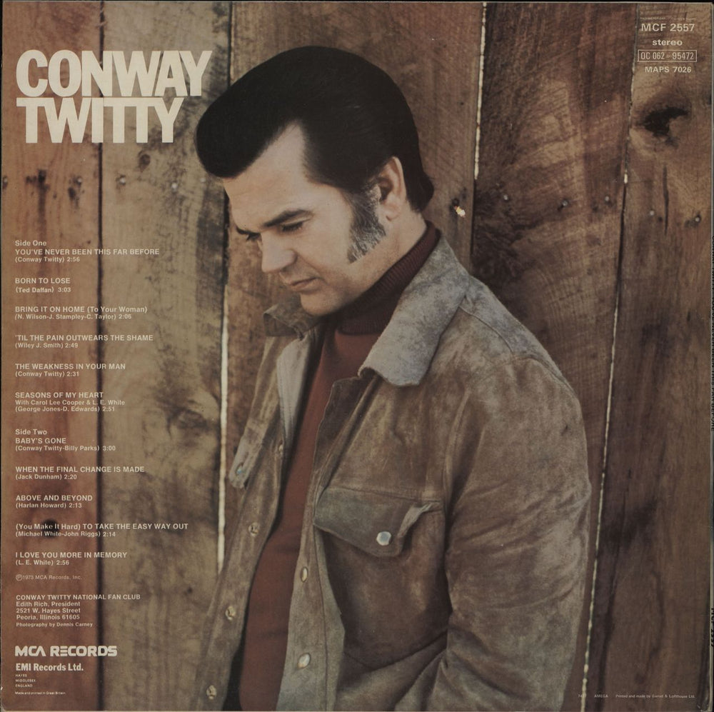 Conway Twitty You've Never Been This Far Before UK vinyl LP album (LP record)