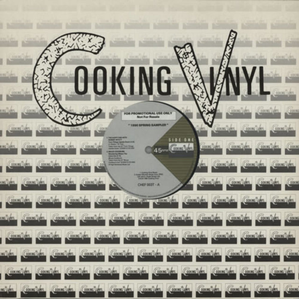 Cooking Vinyl 1990 Spring Sampler UK Promo 12" vinyl single (12 inch record / Maxi-single) CHEF003T