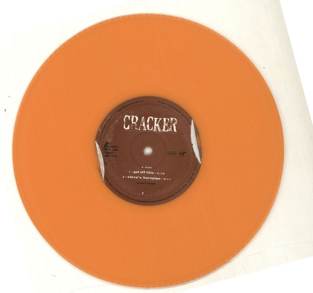 Cracker Get Off This - Orange Vinyl UK 10" vinyl single (10 inch record) CRK10GE397429