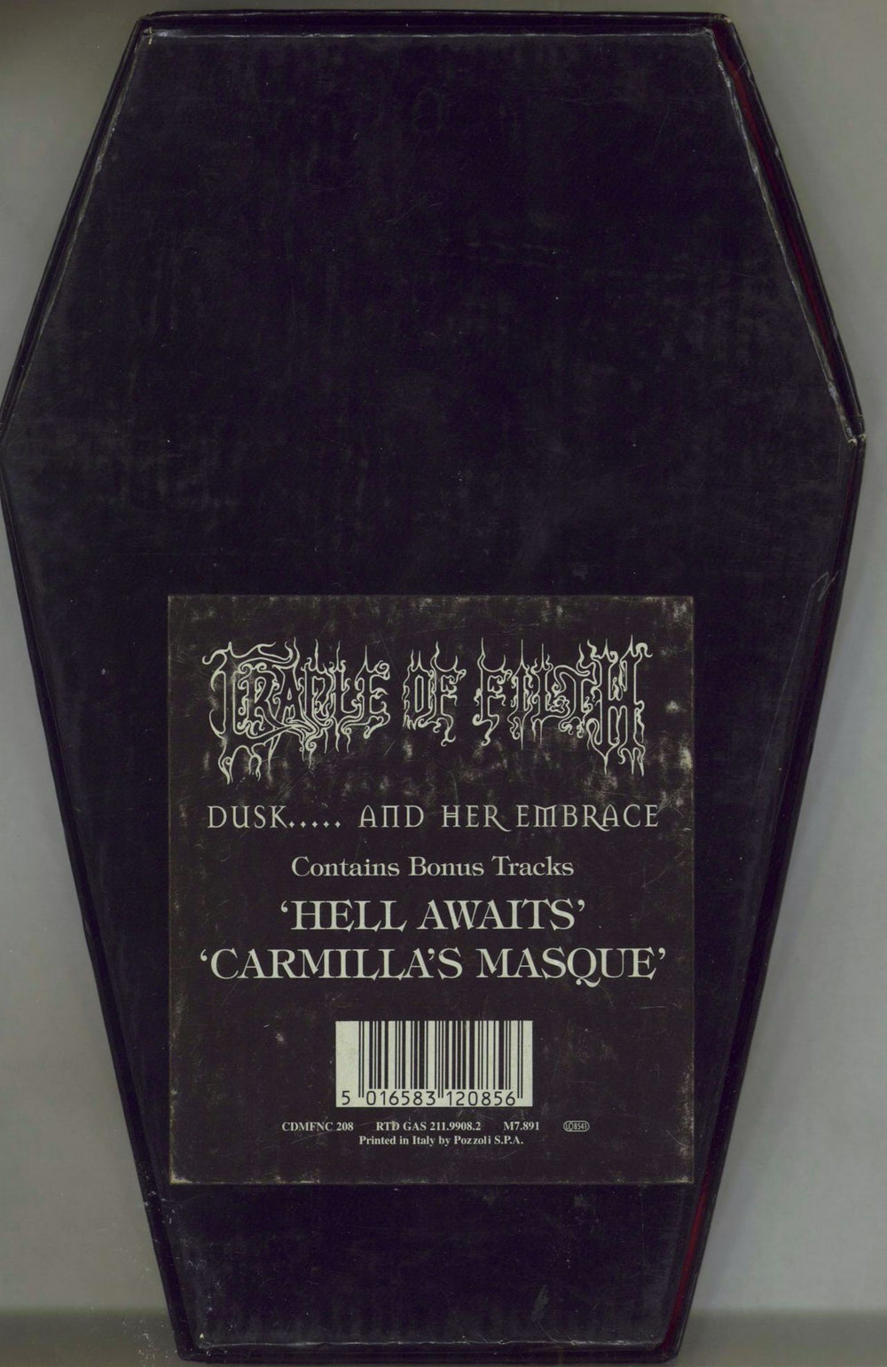 Cradle Of Filth Dusk And Her Embrace - Coffin Box UK CD album (CDLP) 5016583120856