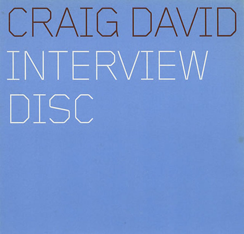 Craig David Interview European Promo CD album (CDLP) WWCRAIGDISC