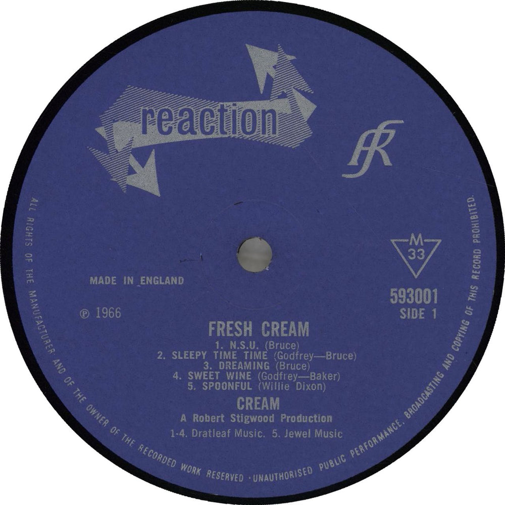 Cream Fresh Cream - 2nd - EX UK vinyl LP album (LP record)