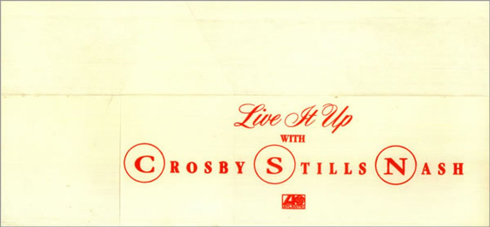 Crosby, Stills & Nash Live It Up - Paper Hat US Promo memorabilia PAPER HAT