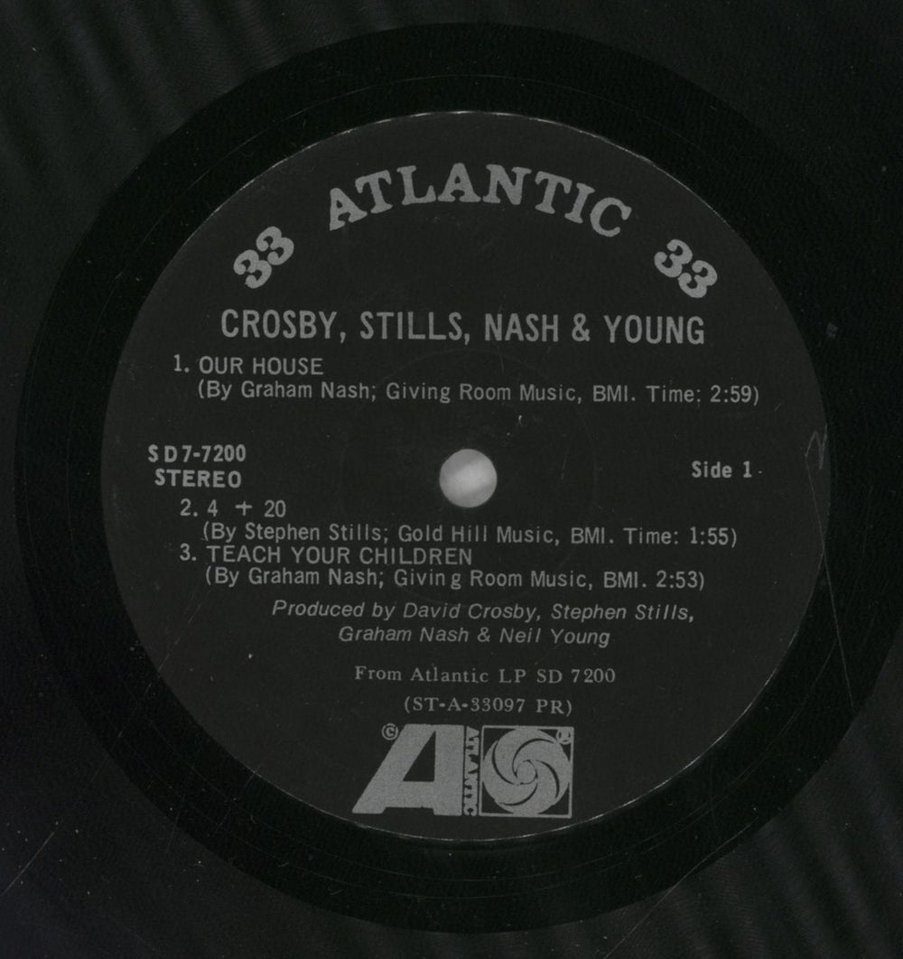 Crosby, Stills, Nash & Young Deja-vu US 7" vinyl single (7 inch record / 45) SD7-7200