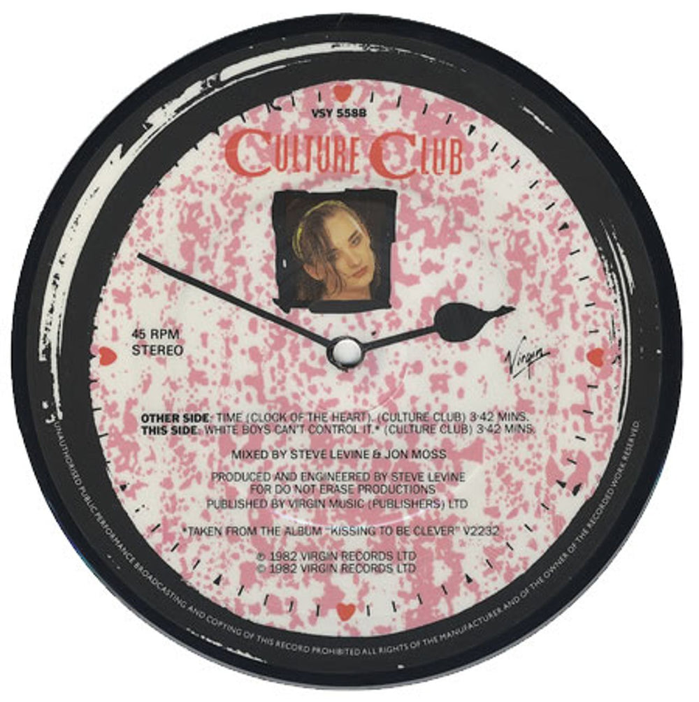 Culture Club Time UK 7" vinyl picture disc (7 inch picture disc single) CUL7PTI12769