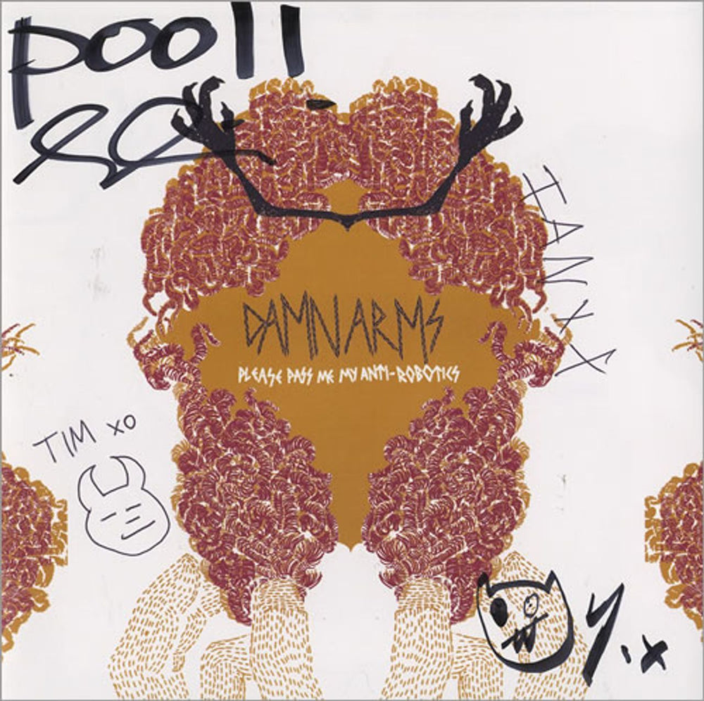 Damnarms Please Pass Me My Anti-Robotics - Autographed! UK 7" vinyl single (7 inch record / 45) SICNOTE016