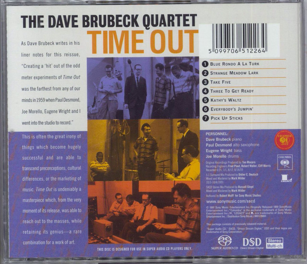 Dave Brubeck Time Out Austrian super audio CD SACD 5099706512264