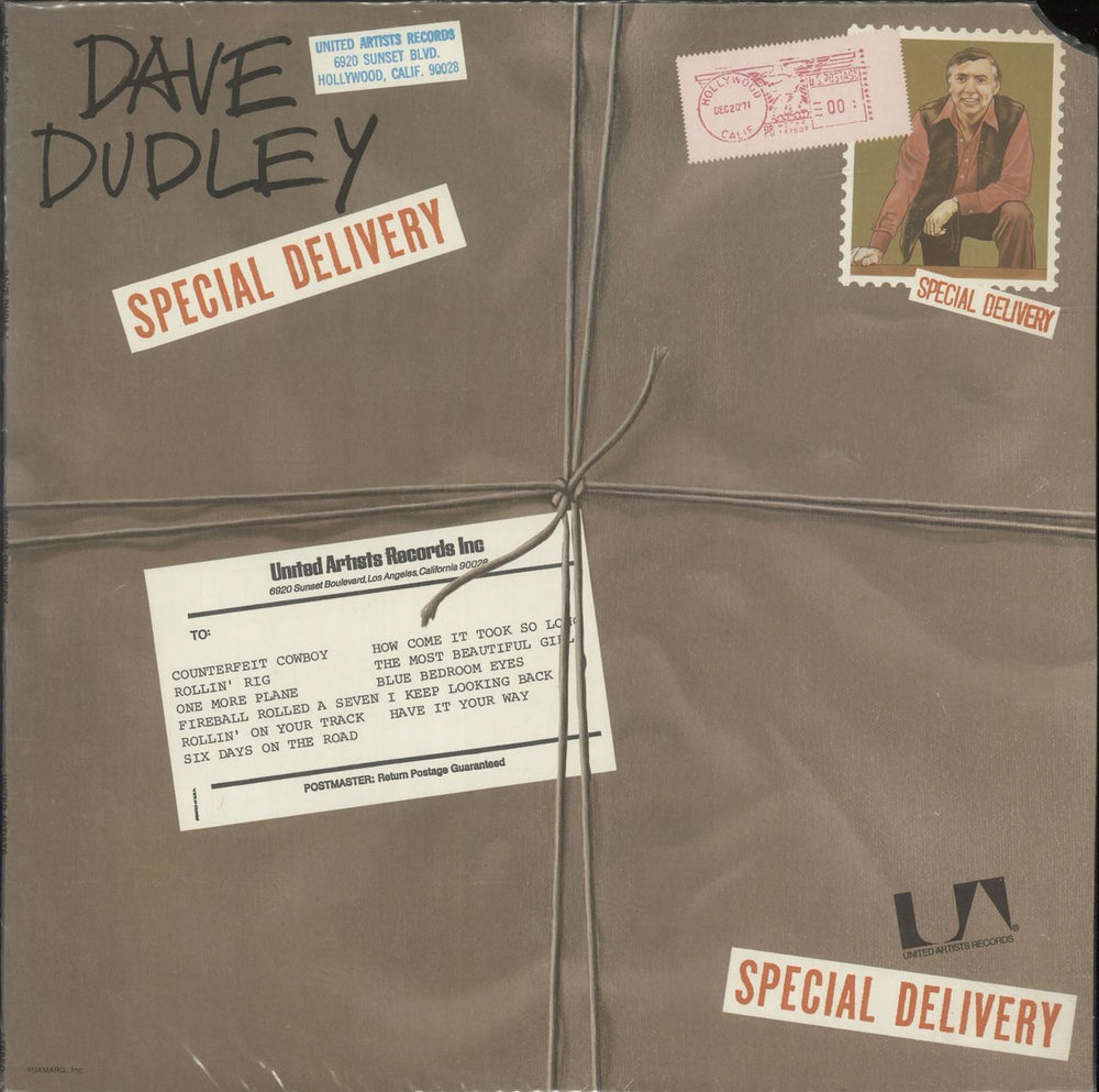 Dave Dudley Special Delivery US vinyl LP album (LP record) UA-LA366-G