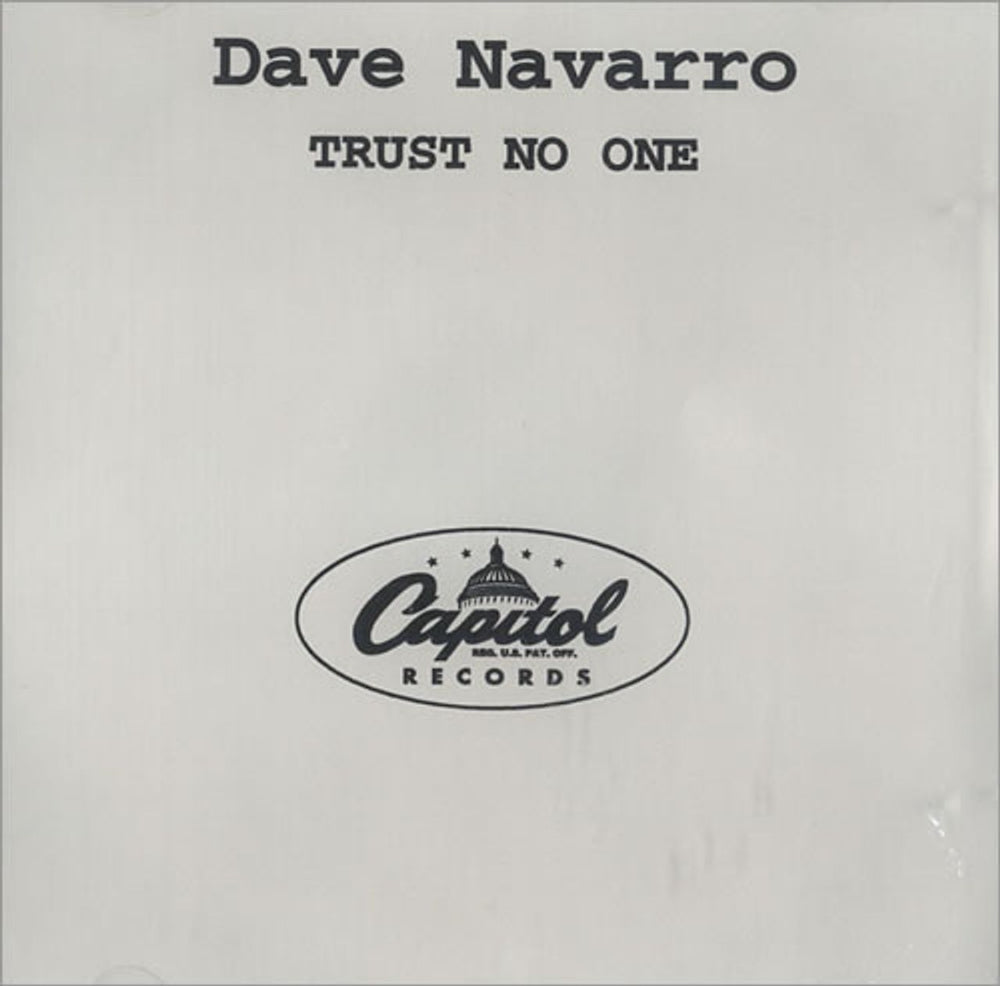 Dave Navarro Trust No One US Promo CD-R acetate CD ACETATE